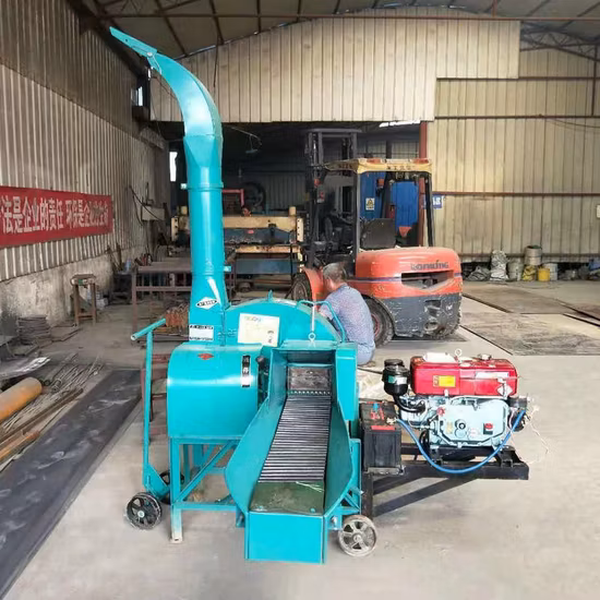 High Efficiency Cow Grass Cutting Machine Straw Chopper Silage Chaff Cutter for Livestock