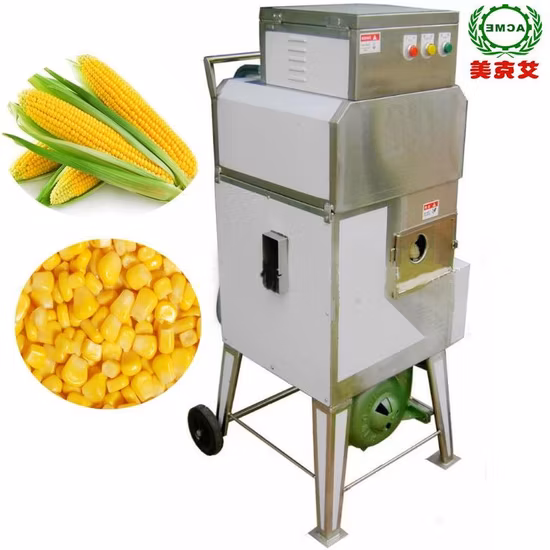 Stainless Steel Automatic Frozen Food Industry Sweet Fresh Corn Sheller with Conveyor